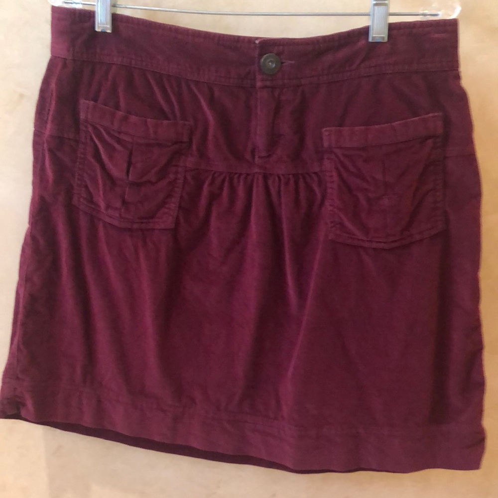 Athlete red corduroy skirt size 10